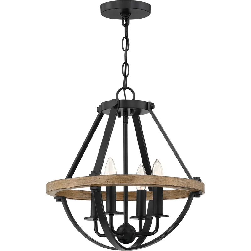 Bartlett 4 Light 16 inch Earth Black Pendant Ceiling Light