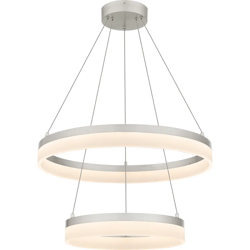 Cohen LED 23.75 inch Brushed Nickel Pendant Ceiling Light