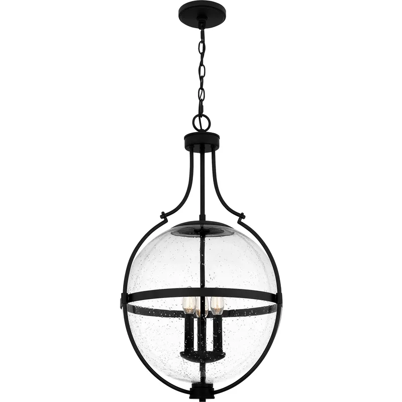 Chicago 3 Light 17.5 inch Matte Black Pendant Ceiling Light, Large