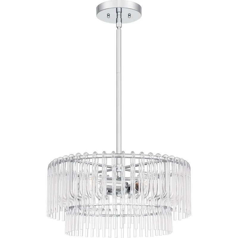 Tayshia 3 Light 18 inch Polished Chrome Pendant Ceiling Light, Large