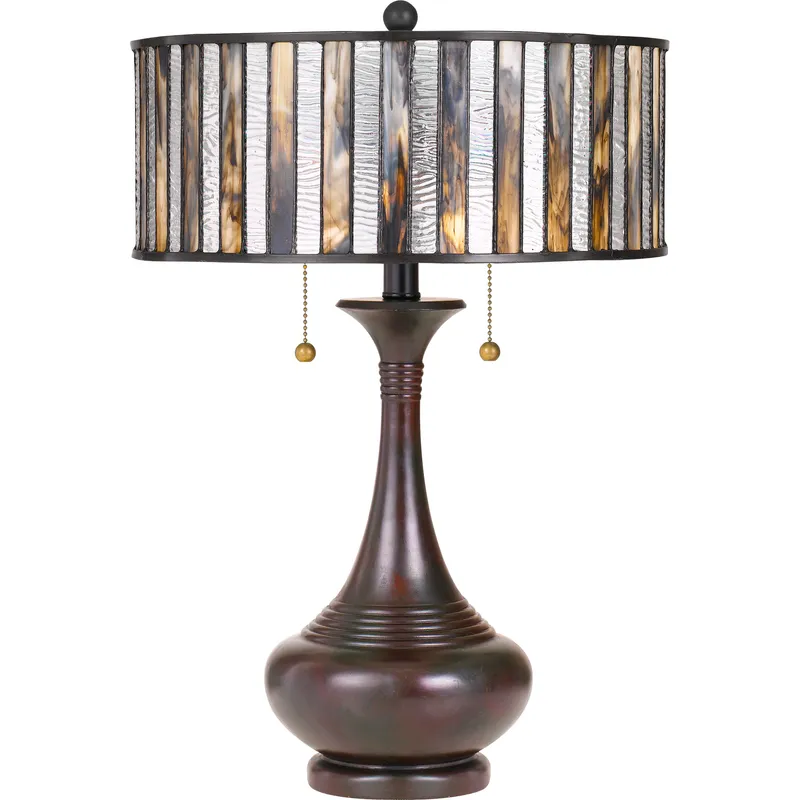 Roland 21.5 inch 75.00 watt Valiant Bronze Table Lamp Portable Light, Naturals
