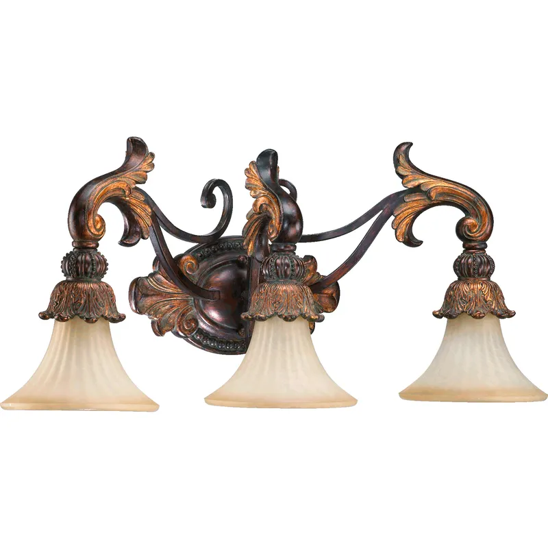 Madeleine 3 Light 27.5 inch Corsican Gold Vanity Light Wall Light