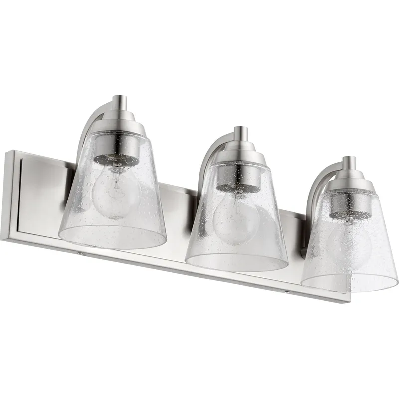 Fort Worth 3 Light 22 inch Satin Nickel Bath Vanity Wall Light