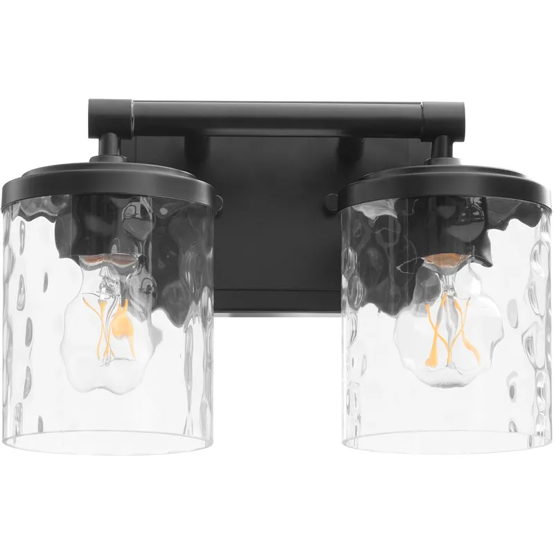 Starky 2 Light 12.5 inch Matte Black Vanity Light Wall Light