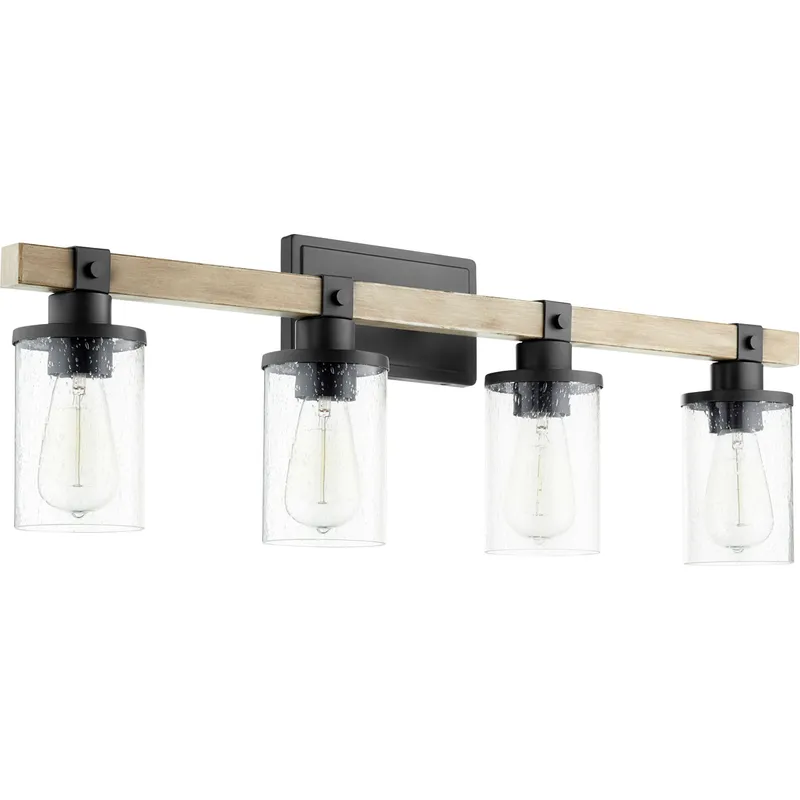 Alpine 4 Light 32.5 inch Noir with Driftwood Vanity Light Wall Light