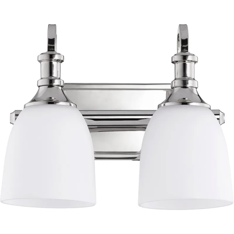 Richmond 2 Light 12.5 inch Polished Nickel Vanity Light Wall Light in Satin Opal