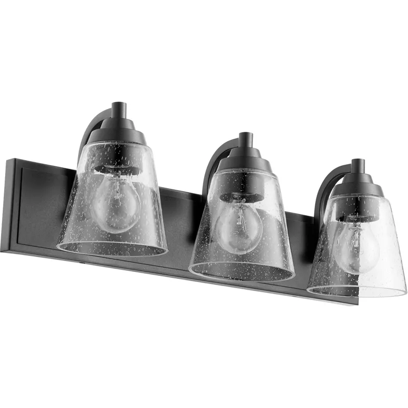 Fort Worth 3 Light 22 inch Noir Bath Vanity Wall Light
