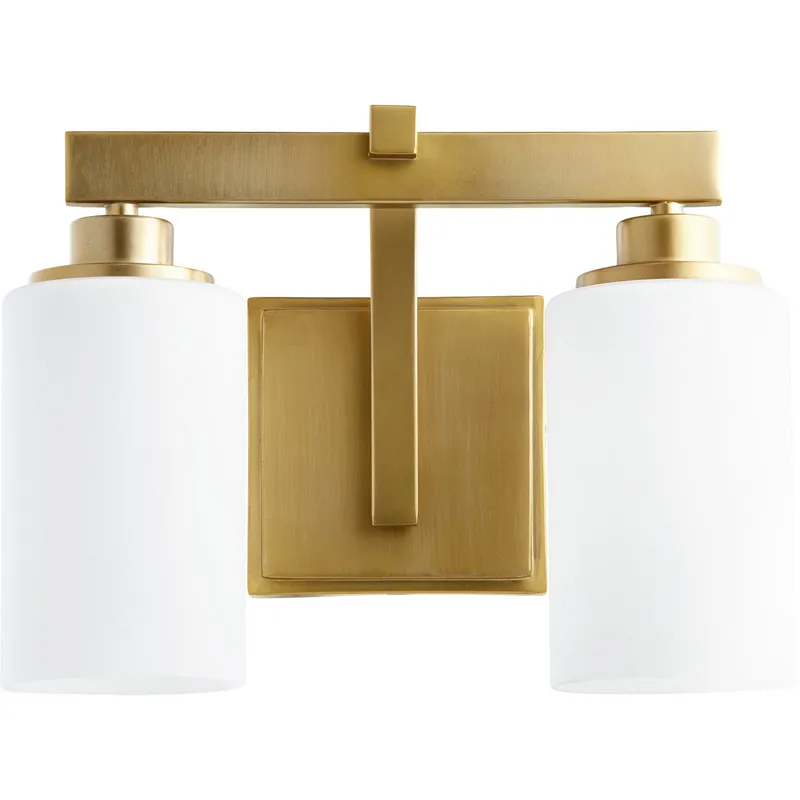 Lancaster 2 Light 13.25 inch Aged Brass Vanity Light Wall Light