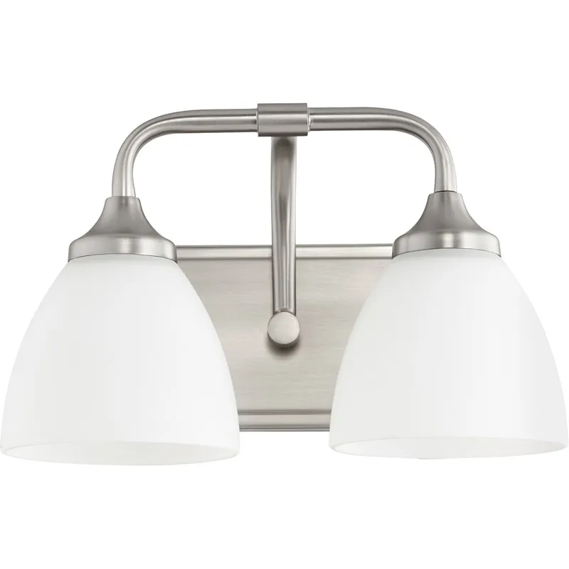 Enclave 2 Light 13 inch Satin Nickel Vanity Light Wall Light in Satin Opal