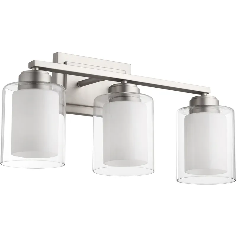 Fort Worth 3 Light 21.38 inch Satin Nickel Vanity Light Wall Light