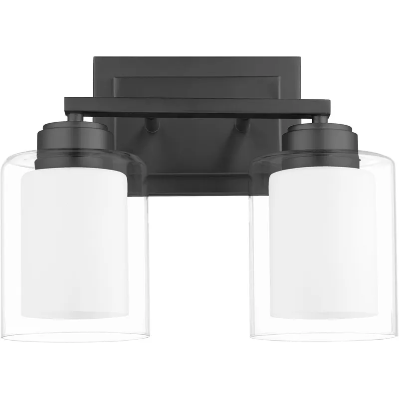 Fort Worth 2 Light 13.25 inch Matte Black Vanity Light Wall Light