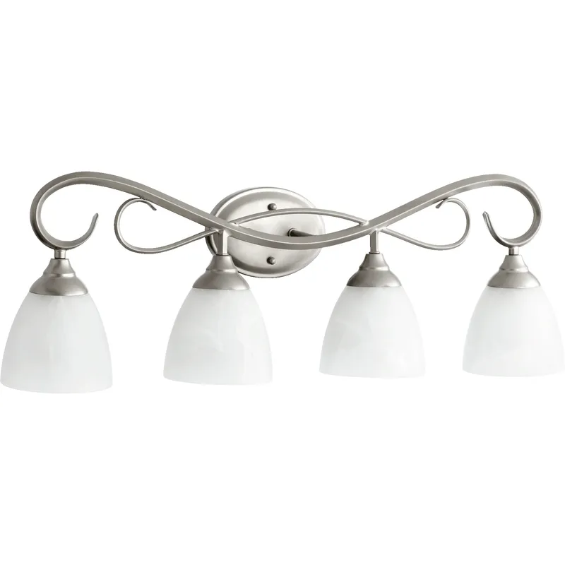 Powell 4 Light 31.5 inch Classic Nickel Vanity Light Wall Light