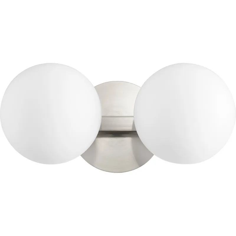 Globe 2 Light 14 inch Satin Nickel Vanity Light Wall Light