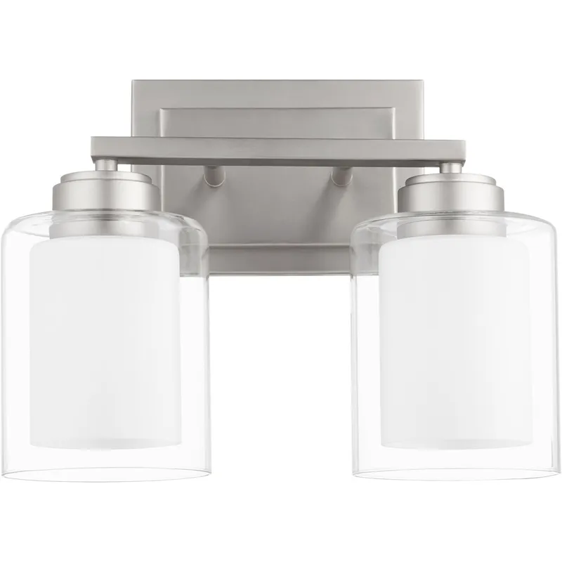 Fort Worth 2 Light 13.25 inch Satin Nickel Vanity Light Wall Light