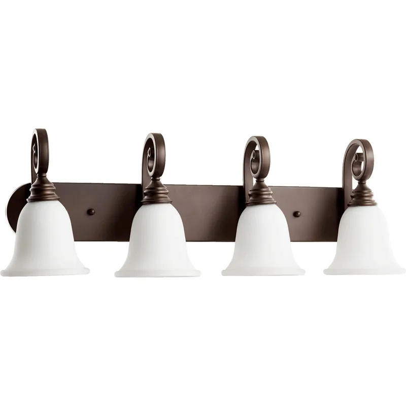 Bryant 4 Light 31.5 inch Oiled Bronze Vanity Light Wall Light in Satin Opal