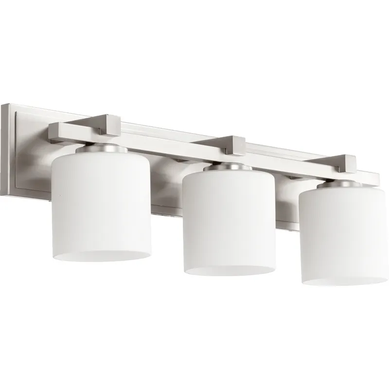 Fort Worth 3 Light 24 inch Satin Nickel Vanity Light Wall Light in Satin Opal