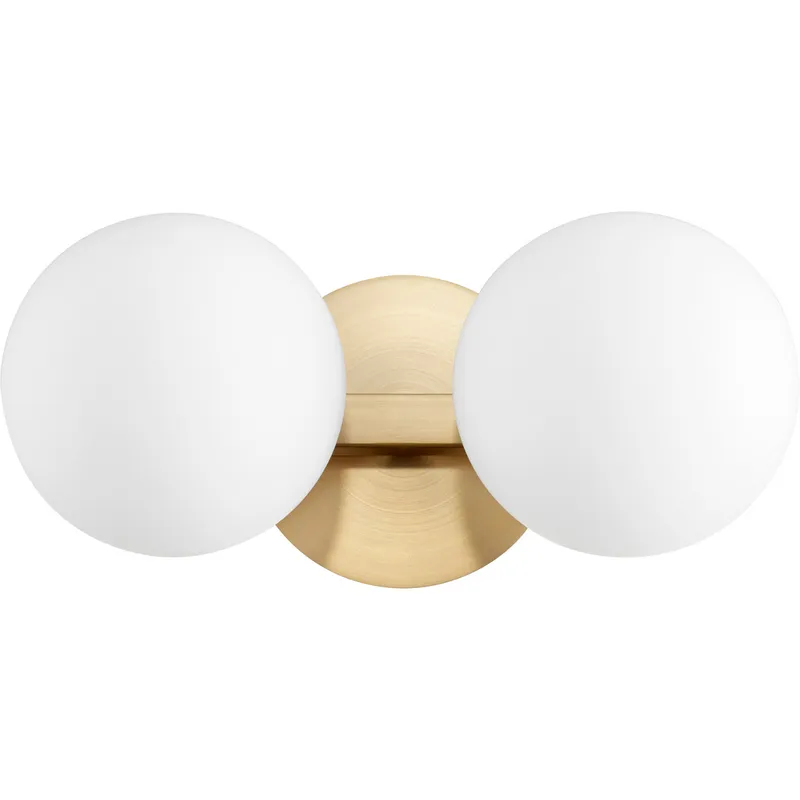 Globe 2 Light 14 inch Aged Brass Vanity Light Wall Light