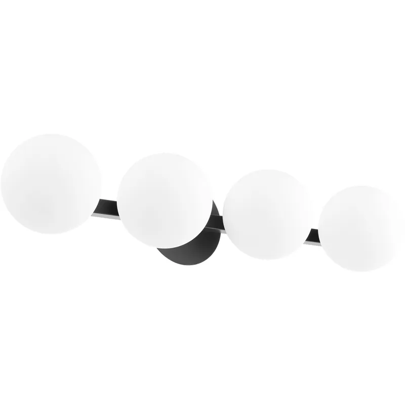 Fort Worth 4 Light 29.75 inch Matte Black Vanity Light Wall Light