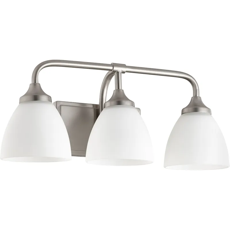 Enclave 3 Light 19.25 inch Satin Nickel Vanity Light Wall Light in Satin Opal