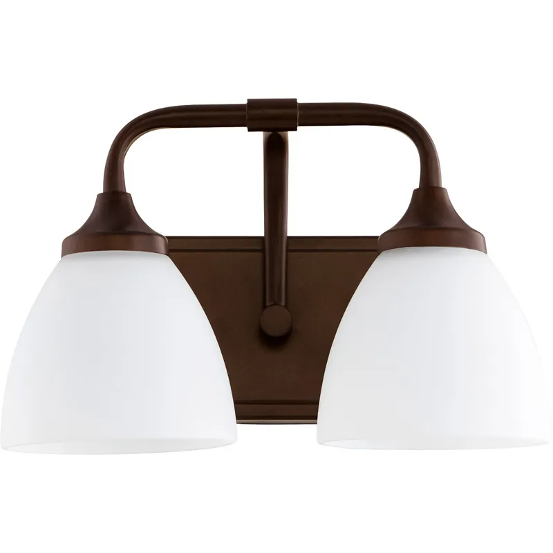 Enclave 2 Light 13 inch Oiled Bronze Vanity Light Wall Light in Satin Opal