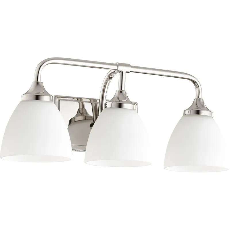 Enclave 3 Light 19.25 inch Polished Nickel Vanity Light Wall Light in Satin Opal