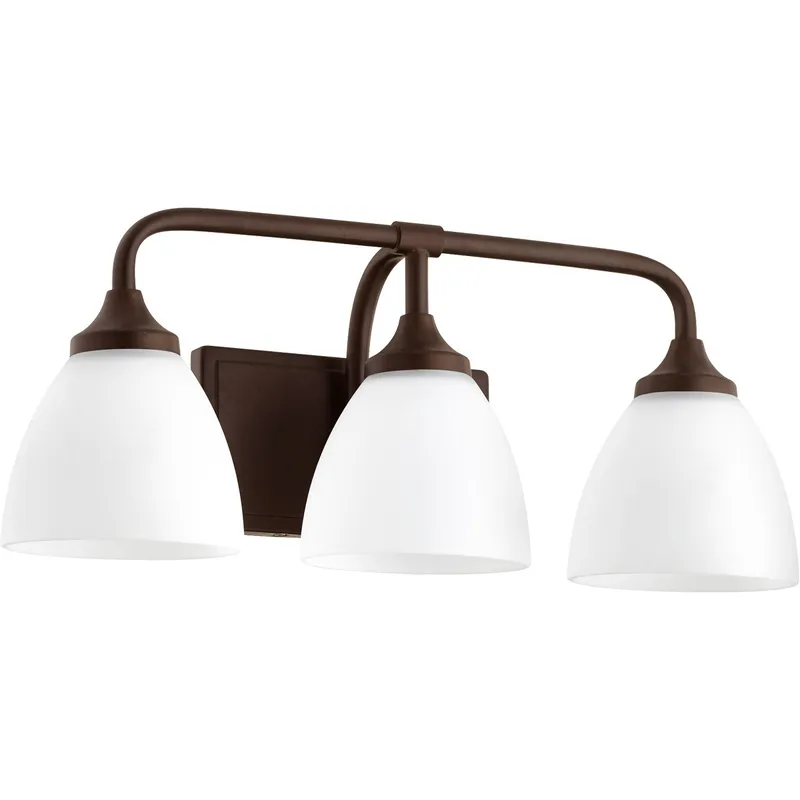Enclave 3 Light 19.25 inch Oiled Bronze Vanity Light Wall Light in Satin Opal
