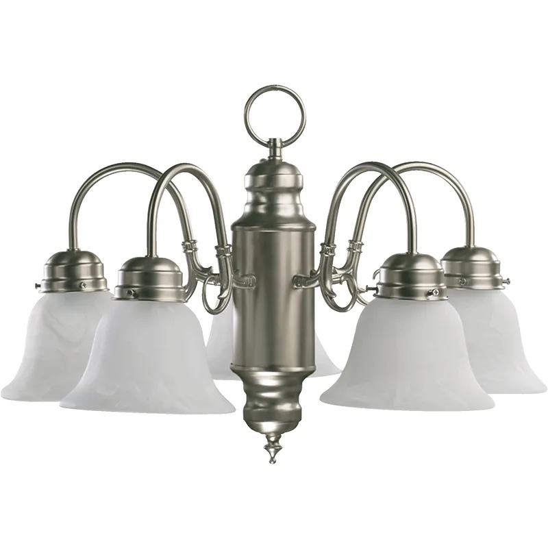 Fort Worth 5 Light 20 inch Satin Nickel Chandelier Ceiling Light