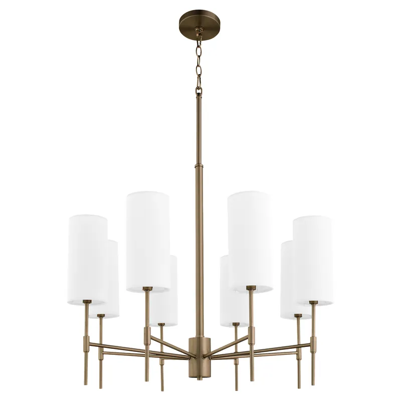 Hamilton 8 Light 27.5 inch Dark Brass Chandelier Ceiling Light