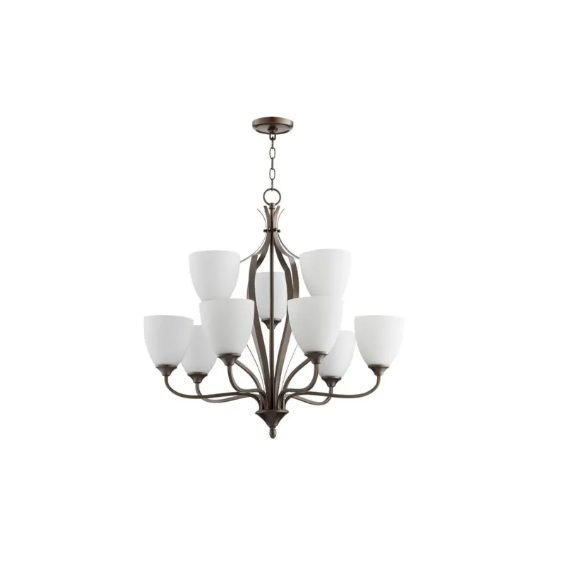 Jardin 9 Light 30 inch Satin Nickel Chandelier Ceiling Light in Clear Seeded