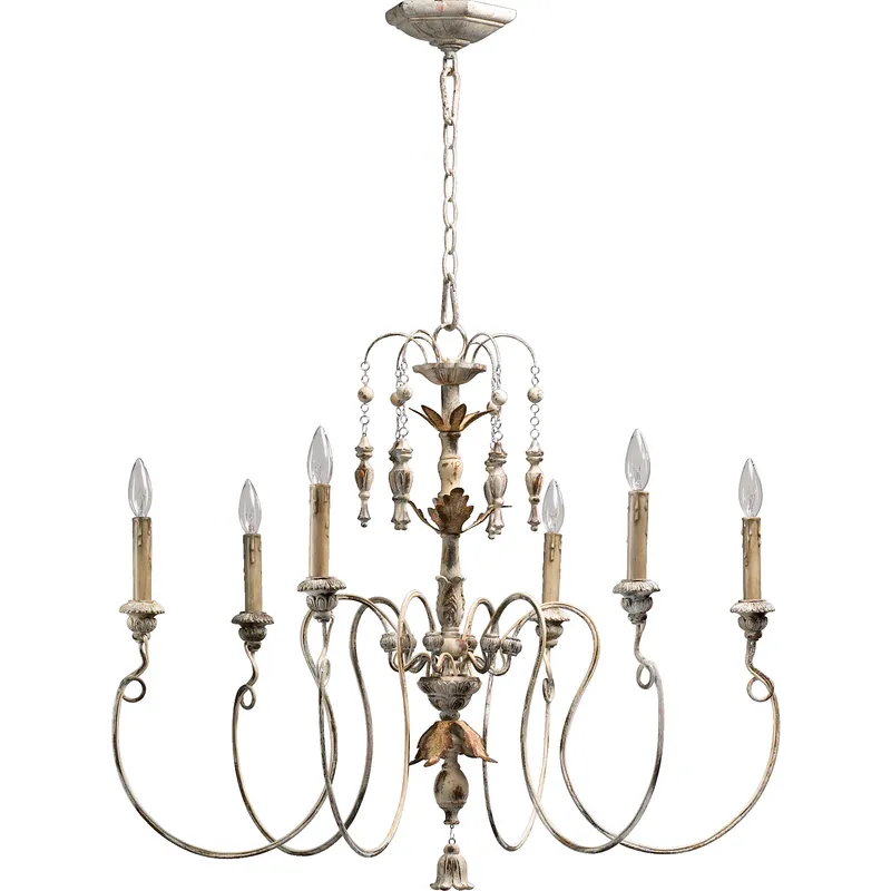 Salento 6 Light 32 inch Persian White Chandelier Ceiling Light