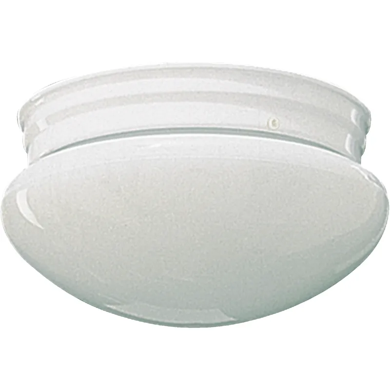 Mushroom 2 Light 9.5 inch White Flush Mount Ceiling Light