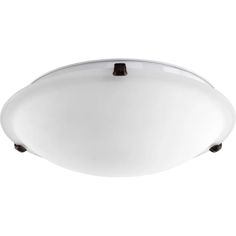 Fort Worth 3 Light 16 inch Oiled Bronze Flush Mount Ceiling Light