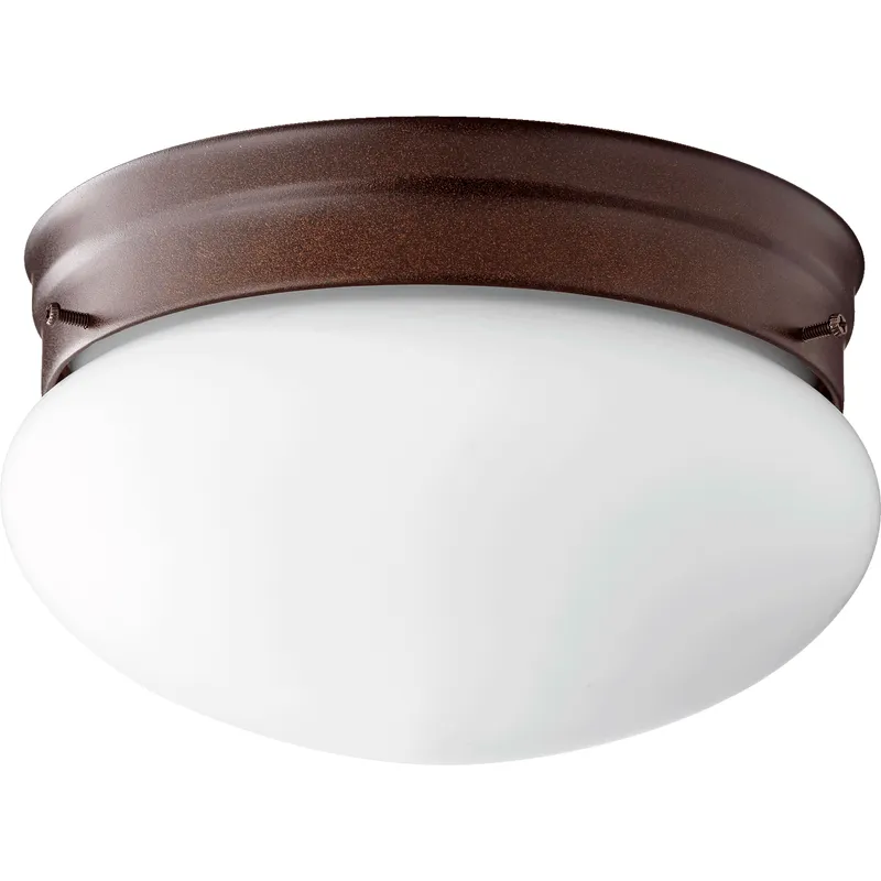 Fort Worth 2 Light 9.75 inch Oiled Bronze Flush Mount Ceiling Light