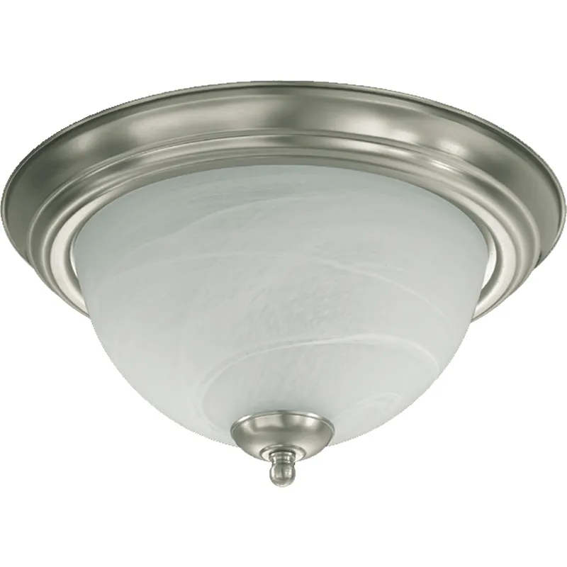 Fort Worth 2 Light 13.5 inch Satin Nickel Flush Mount Ceiling Light