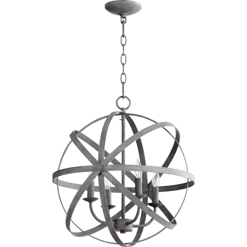 Celeste 4 Light 19 inch Zinc Chandelier Ceiling Light