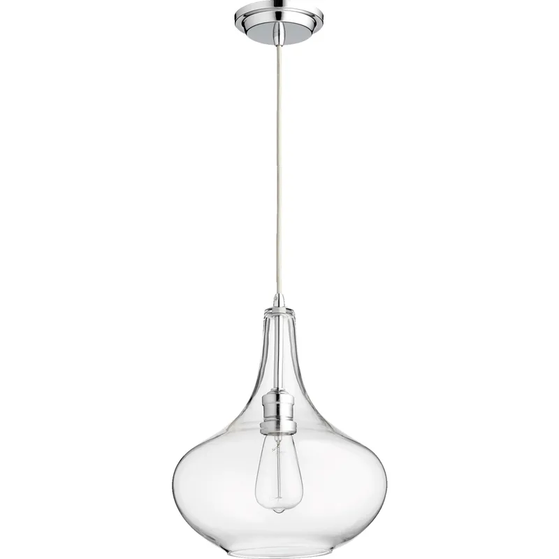 Fort Worth 1 Light 11.25 inch Chrome with Clear Mini Pendant Ceiling Light