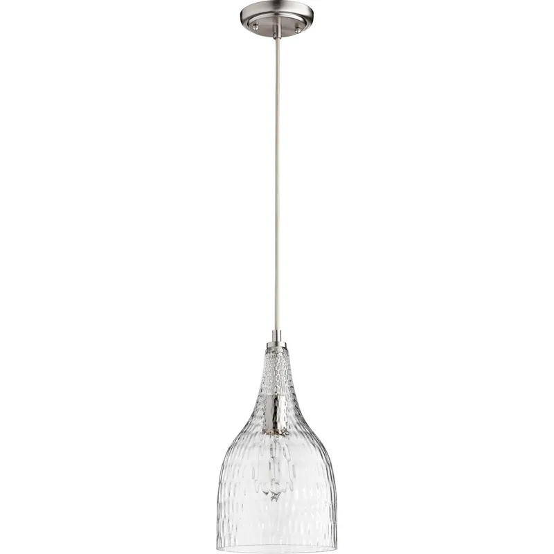 Fort Worth 1 Light 7.5 inch Satin Nickel Mini Pendant Ceiling Light