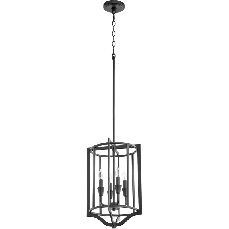 Marquee 4 Light 12 inch Noir Pendant Ceiling Light
