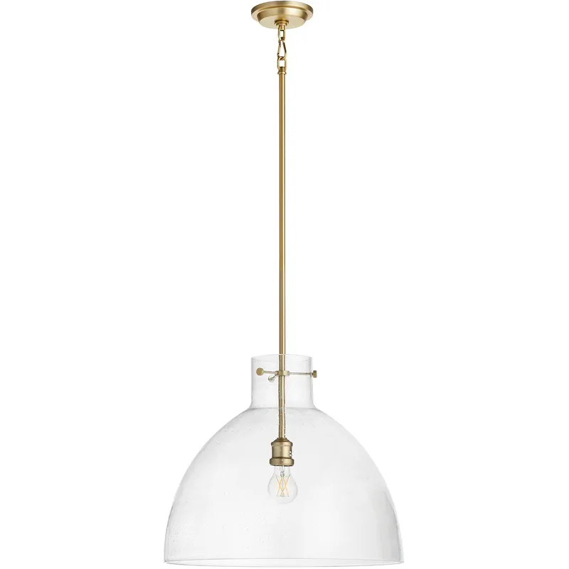 Fort Worth 1 Light 18.5 inch Aged Brass Pendant Ceiling Light