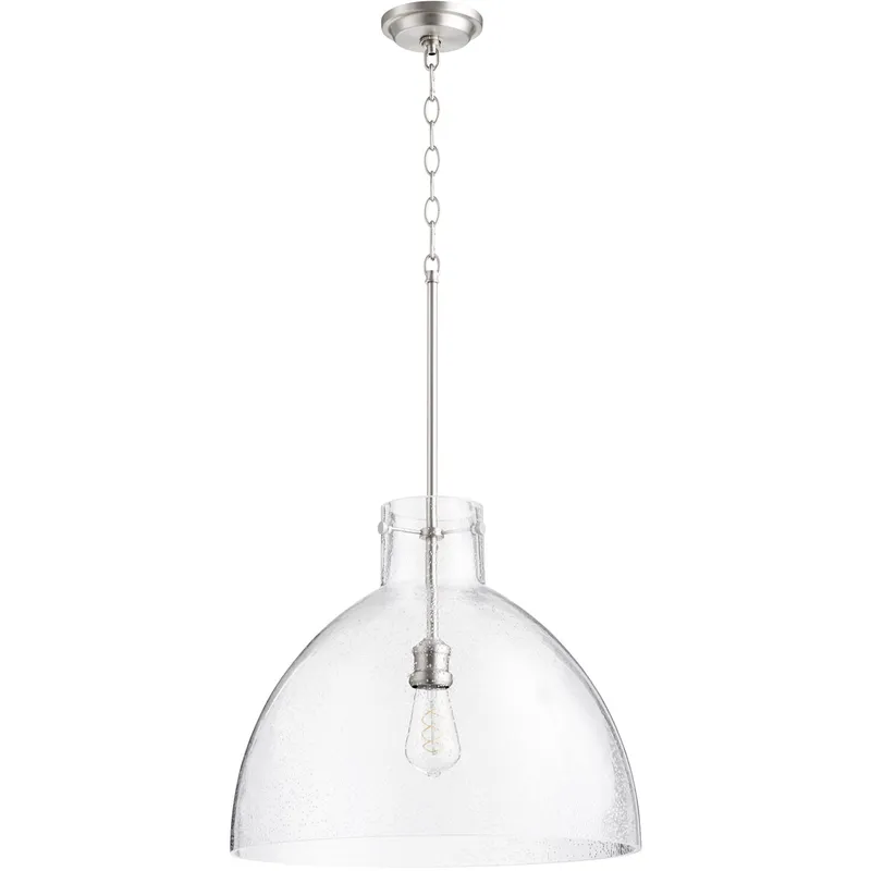 Fort Worth 1 Light 18.5 inch Satin Nickel Pendant Ceiling Light
