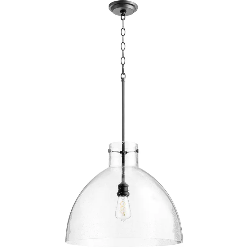Fort Worth 1 Light 18.5 inch Noir Pendant Ceiling Light