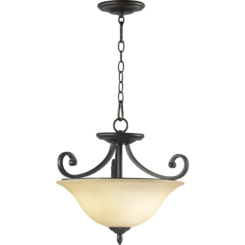 Bryant 3 Light 17.5 inch Oiled Bronze Dual Mount Ceiling Light