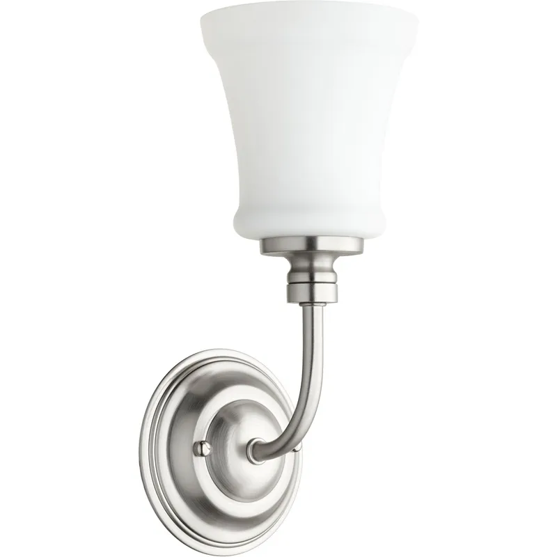 Rossington 1 Light 5 inch Satin Nickel Wall Sconce Wall Light in Satin Opal