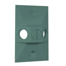 RAB 3 Hole Die Cast 4" Rectangular Cover - Verde Green