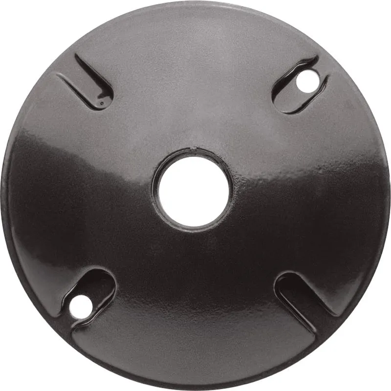 RAB 1 Hole Die Cast 4" Round Cover - Black