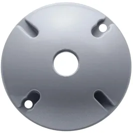 RAB 1 Hole Die Cast 4" Round Cover - Silver Gray