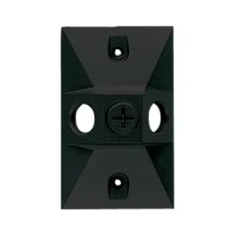 RAB 3 Hole Die Cast 4" Rectangular Cover - Black