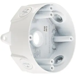 RAB Weatherproof Round Box - 1/2" Tap - White - No Cover