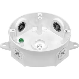 RAB Weatherproof Round Box - 3/4" Tap - White - No Cover