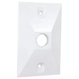RAB 1 Hole Die Cast 4" Rectangular Cover - White